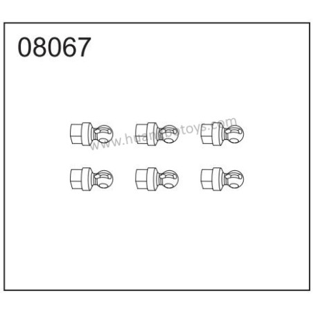 Accessories 08067 For HB R1001 R1002 R1003 08067 Parts Universal Ball Joint